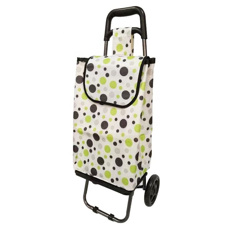 Folding Shopping Trolley Bag Foldable 3 Wheel Stair Climber Shopping Trolley