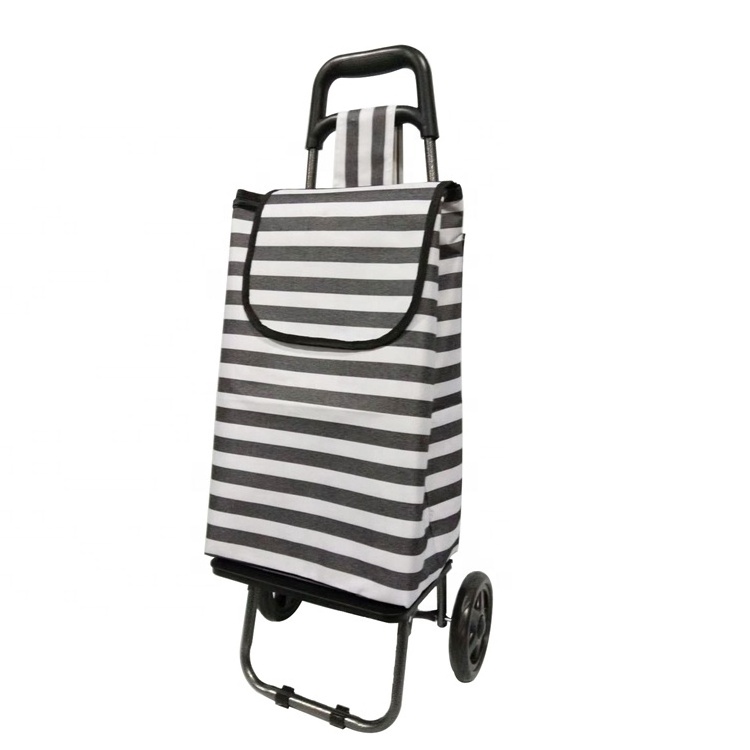 Folding Shopping Trolley Bag Foldable 3 Wheel Stair Climber Shopping Trolley