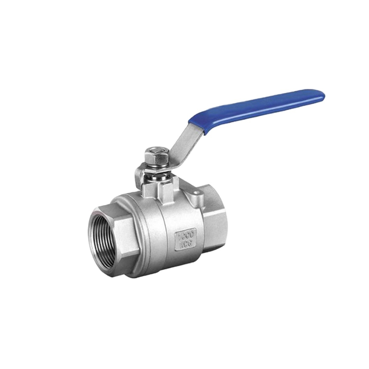 Sanitary Stainless Steel Full Bore CF8M Two Way 1pc 2pc Ball Valve BSP NPT Female 1000wog SS304  2 Piece Ball Valve