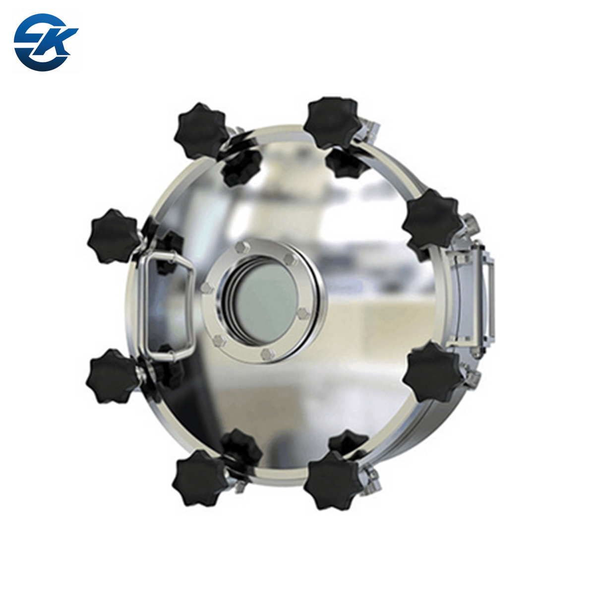 1-3 Bar Sanitary SS304 SS316L Stainless Steel Round Pressure Manway with Sight Glass