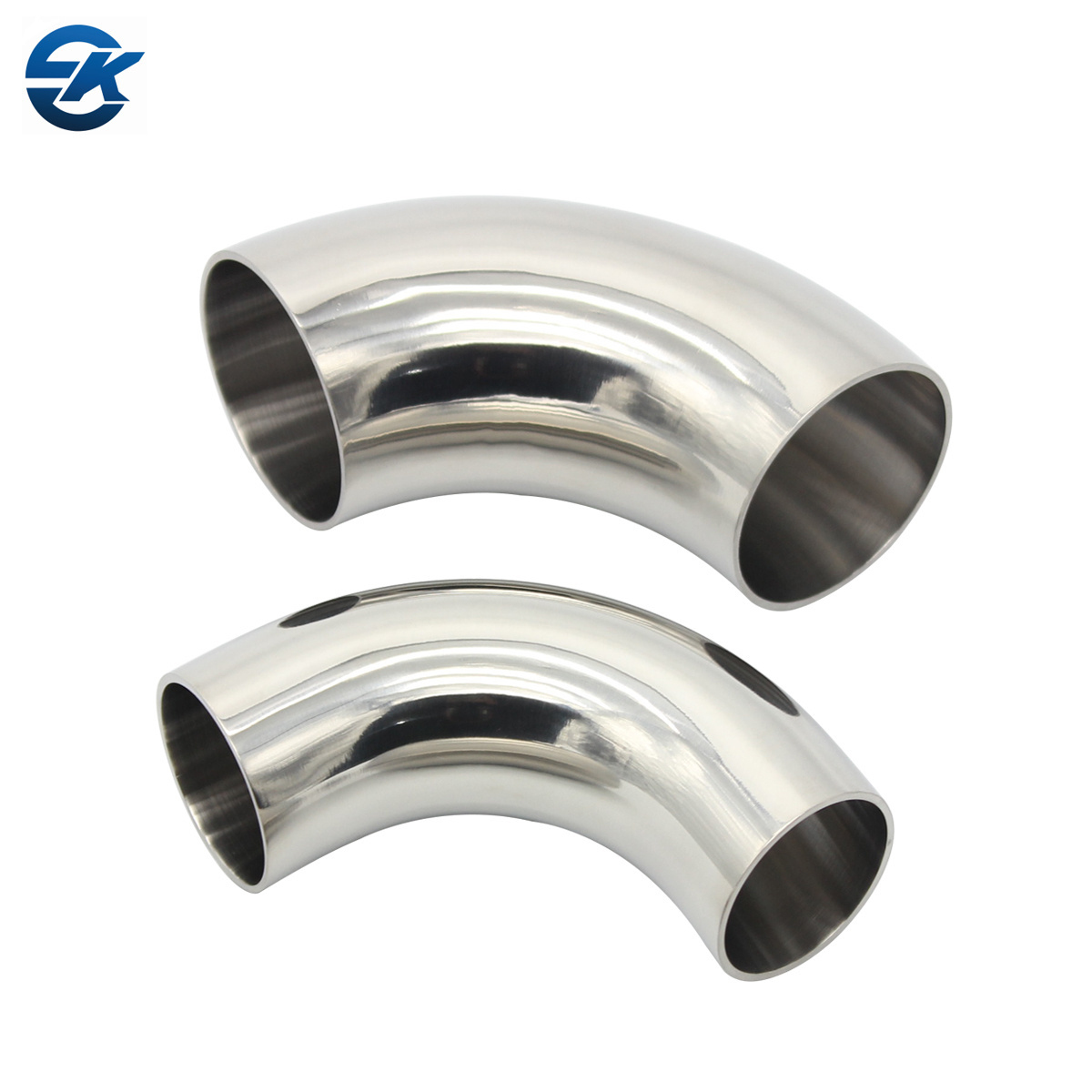 Stainless Steel 304 316L Pipe Fittings Sanitary 45 Degree Bend 90 Degree Bend Long Type Polishing Weld Elbow