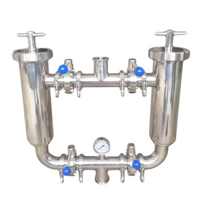 Sanitary Stainless Steel  Juice Milk Water Angle Straight Duplex Pipe Line Strainer Filter