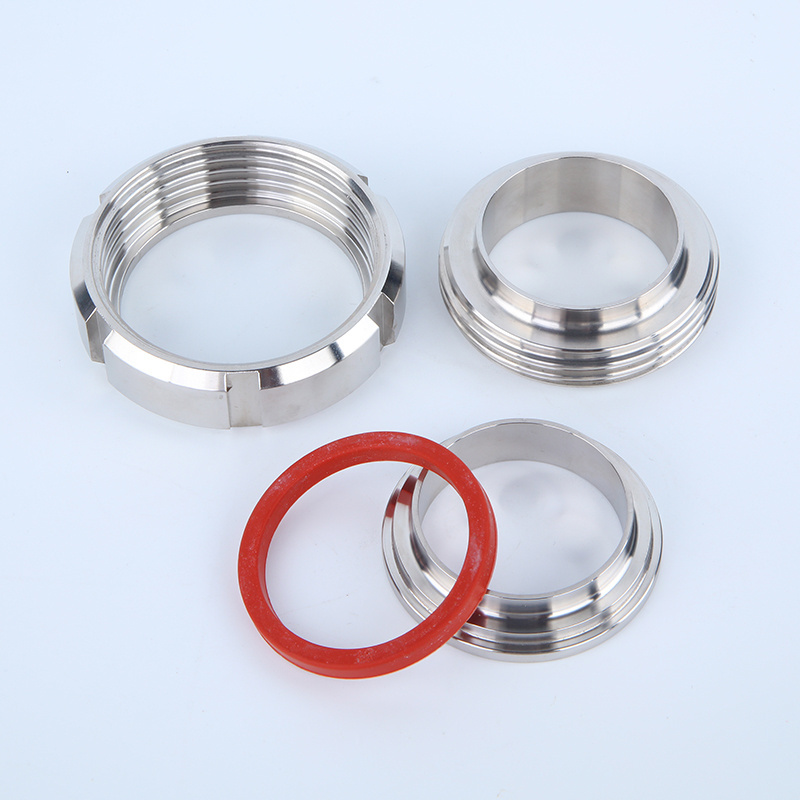 DIN11851 3A SMS DS RJT IDF Sanitary Stainless Steel Pipe Fittings Union Connector Coupling Male Liner Nut Hardware Union