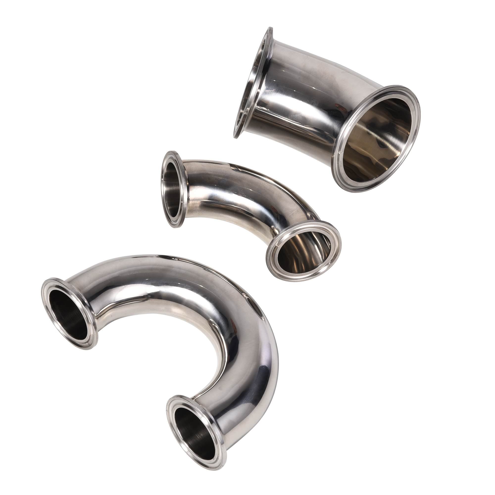 Sanitary Stainless 304 316L Bend Hdpe Welded SS Elbow 45 90 Degree Pipe Fittings