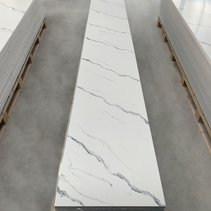 white faux marble slab veining artificial acrylic stone sheet for stone shower panels