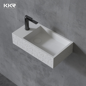 Industrial Style Large Easy Handmade Cement Oval Basin Curved Concrete Sink Silicone for Home Decoration