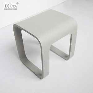 Kkr Customized Made Modern Bathroom Shower Foot Stool Clear Acrylic Solid Surface Bath Small Bench