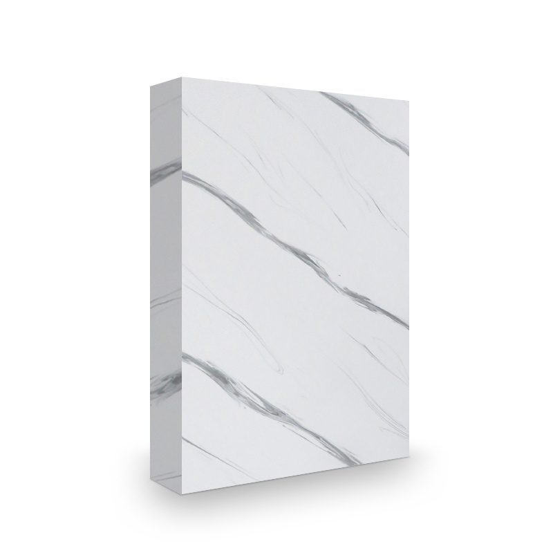 white faux marble slab veining artificial acrylic stone sheet for stone shower panels