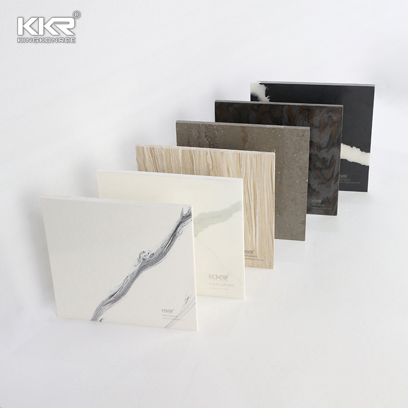 KKR OEM/ODM 3660*760*12 solid surface sheet resin slabs quartz stone for kitchen shower walls