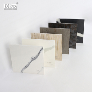 KKR OEM/ODM 3660*760*12 solid surface sheet resin slabs quartz stone for kitchen shower walls