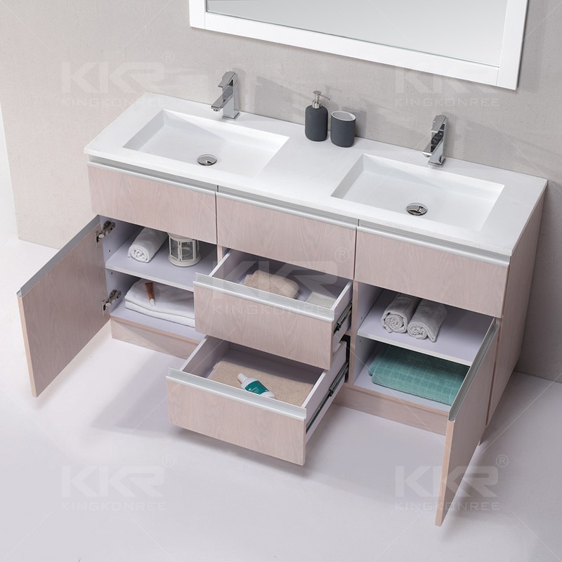 72 inches solid Surface double sink bathroom vanity