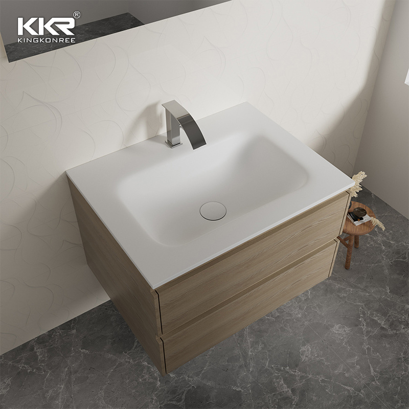 Upgrade Your Bathroom Integrated Sink and Solid Surface Vanity Ensemble