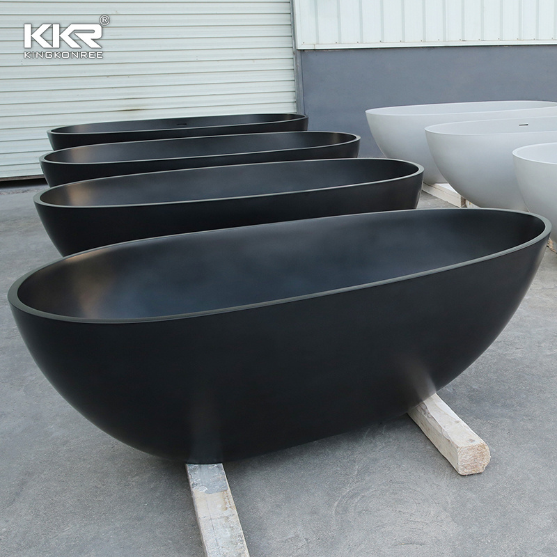 Luxury Solid Surface Stone Natural Antique Carved Marble Black Carrerra Stone Bathtub For Sale