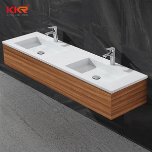 72 inches solid Surface double sink bathroom vanity