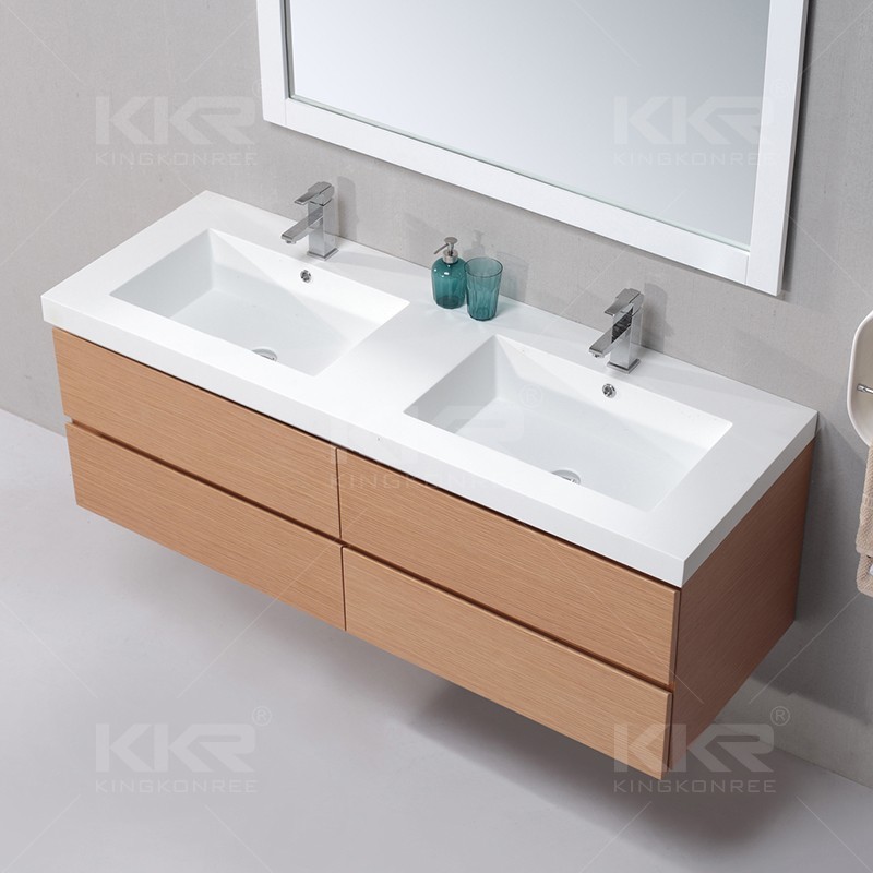 72 inches solid Surface double sink bathroom vanity