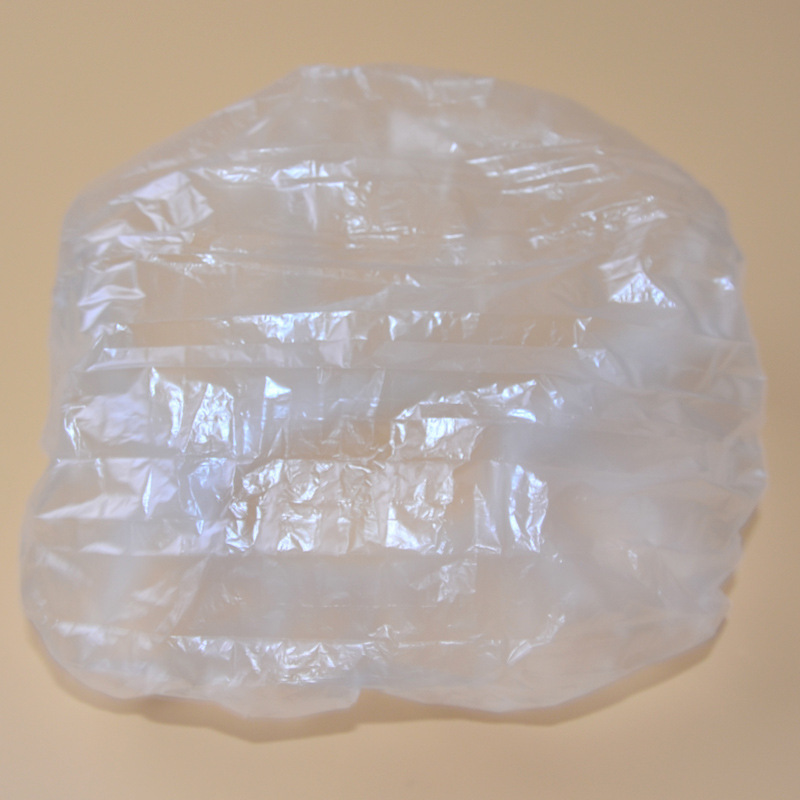 Disposable Waterproof Plastic PE Shower Bath Cap transparent Clear Hotel Bathroom white Strip Clip head cover