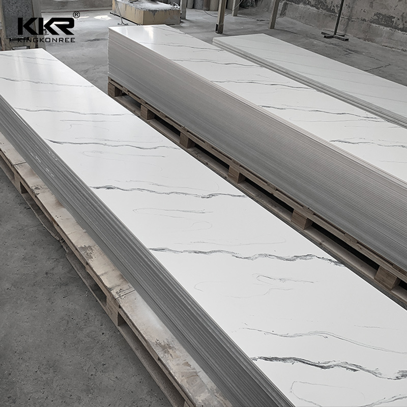 Marble patterned acrylic sheet Faux marble stone sheet Acrylic solid surface stone slabs for kitchen counter top