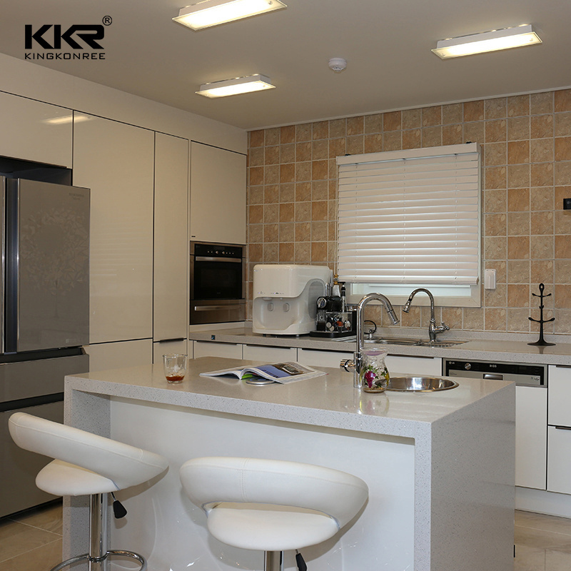 KKR solid surface stone material veins style slab kitchen countertops