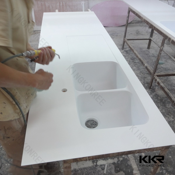 kitchen countertop crystal white quartz /epoxy resin kitchen countertop