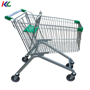 Supermarket and retail store used 125 Liter Euro style Anti-theft shopping trolley