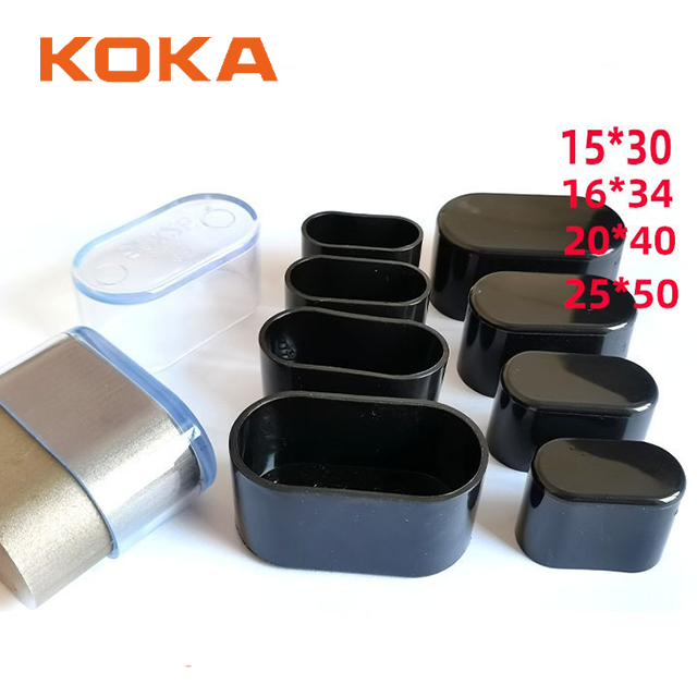 Customized Stainless Steel Pipe End Cap Plastic PVC Oval Pipe End Caps