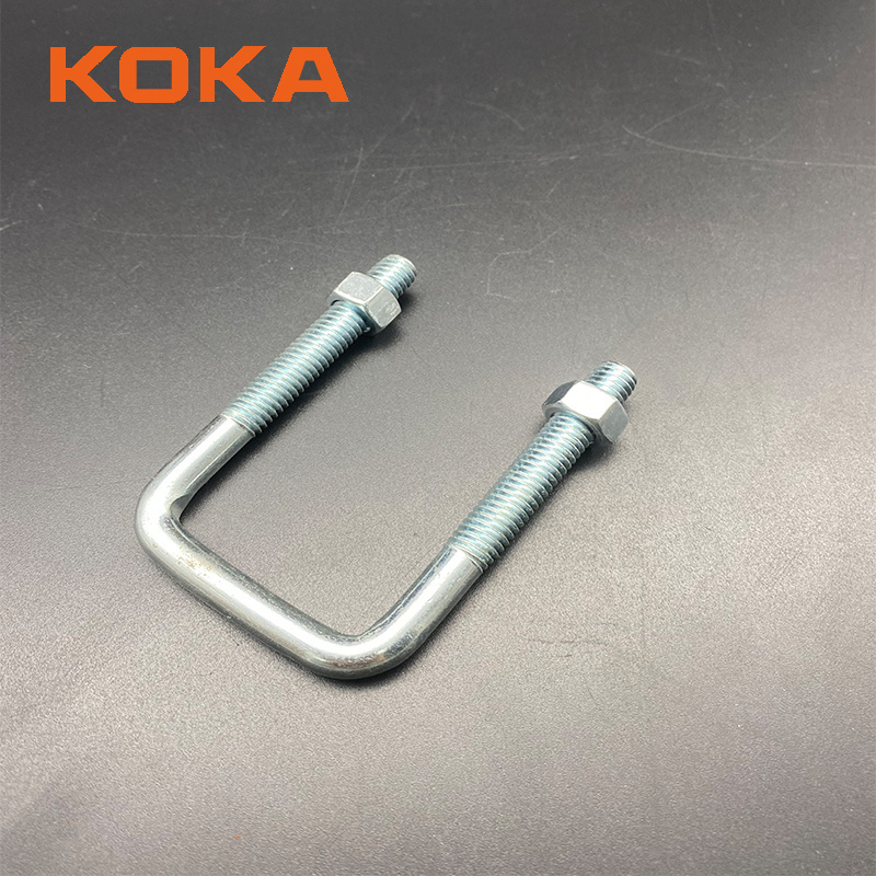 304 Stainless Steel  Right Angle U-shaped Tube Square Clamp Set Screw U-bolt