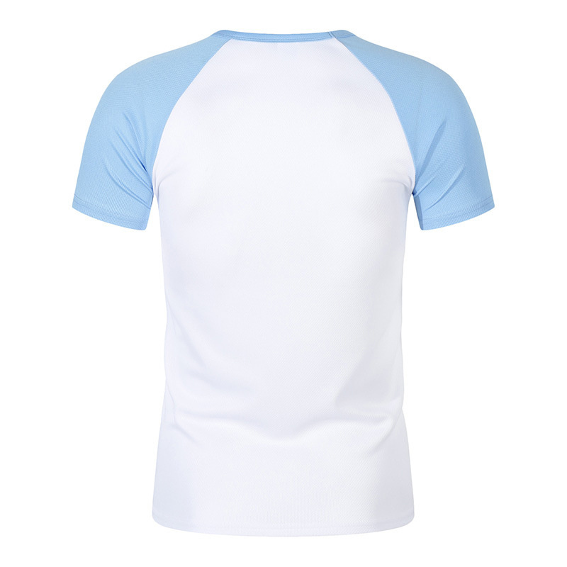 custom high quality training fitness quick dry polyester gym o neck casual net t shirt for men