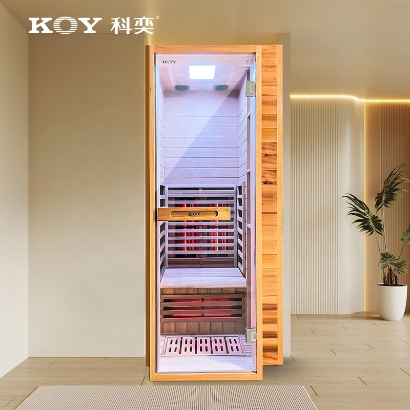 Comfortable health preservation high Quality Hemlock Sauna  Far Infrared Indoor Sauna Rooms Wooden