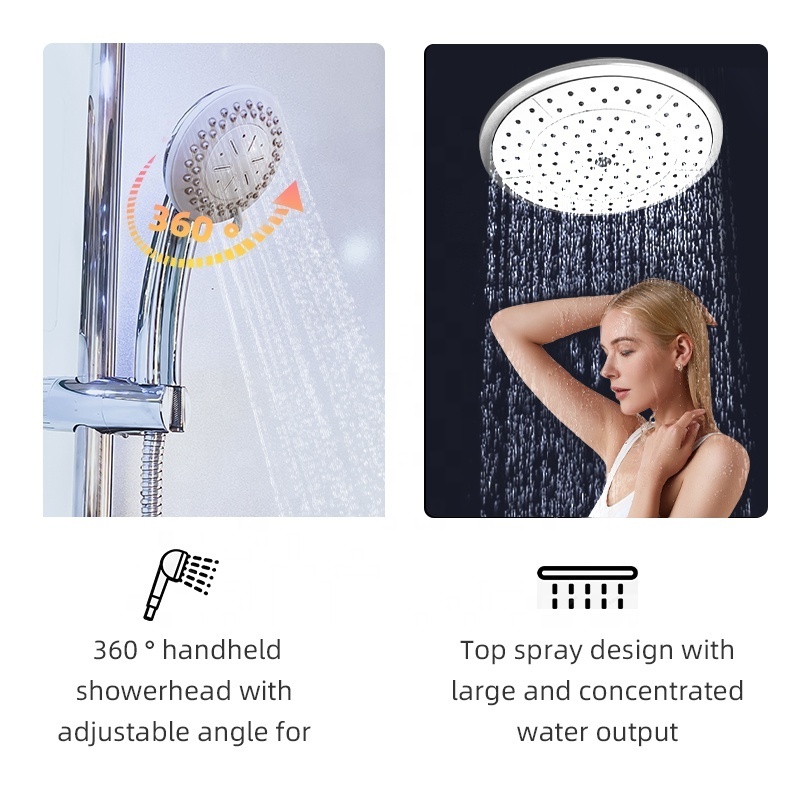 K083 High quality sauna shower with a variety of health methods far infrared steam shower room with colored lights