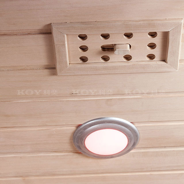 03-B8 Modern style dry sauna hemlock wood infrared sauna room  whole sale thermal life sauna