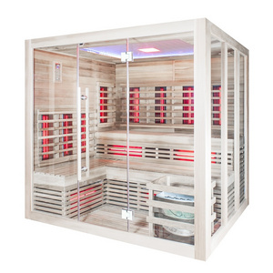 H32S-L8 Luxury dry sauna  amazing far infrared sauna wholesale sauna spa with full spectrum heaters for 4 to 6 persons