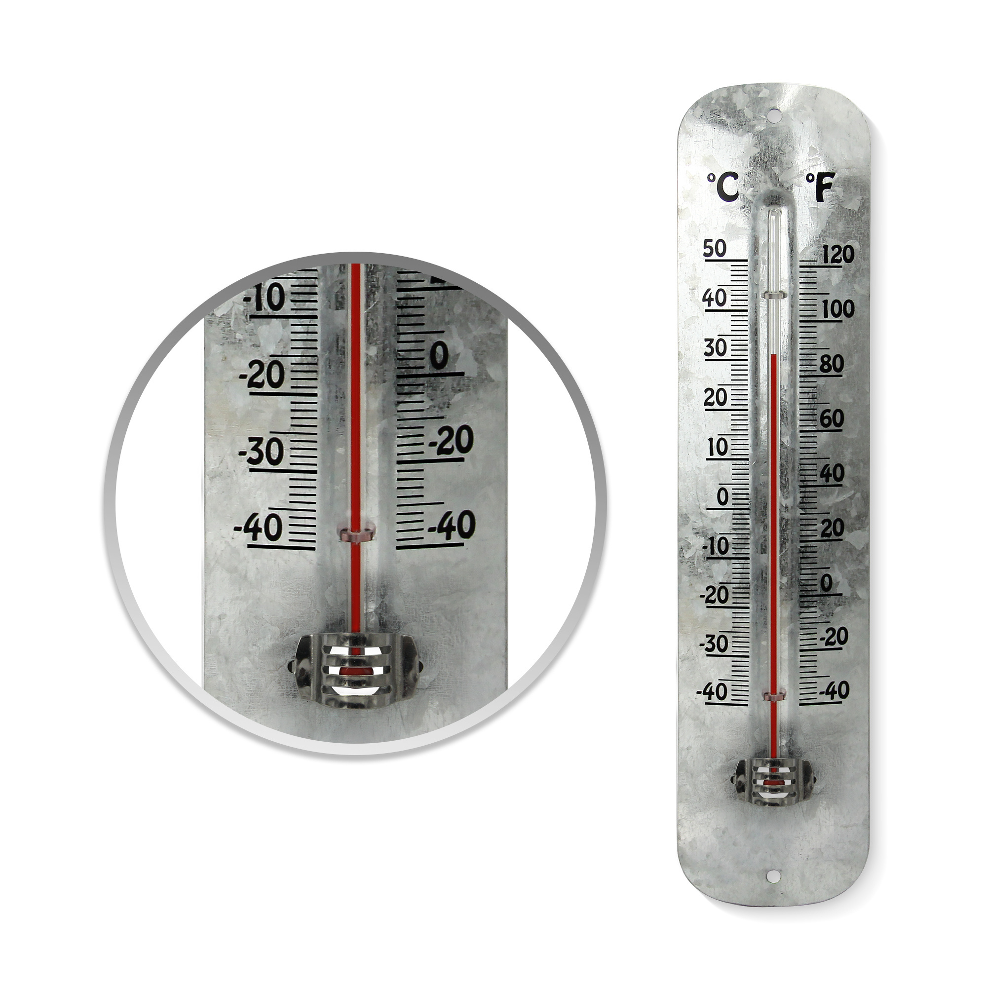 Wall Thermometer, Indoor or Outdoor Metal thermometer, Home, Garage, or Kitchen Thermometer for Room Temperature