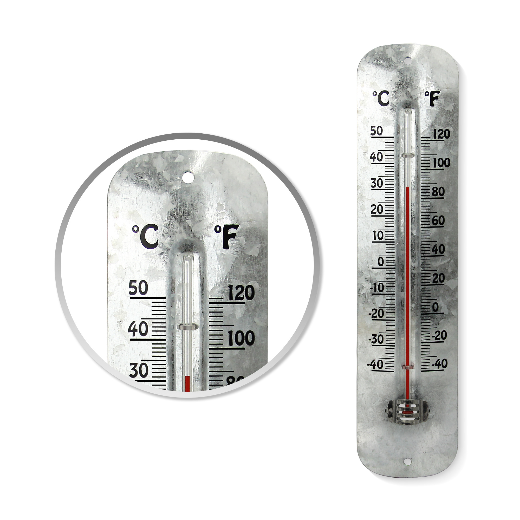 Wall Thermometer, Indoor or Outdoor Metal thermometer, Home, Garage, or Kitchen Thermometer for Room Temperature