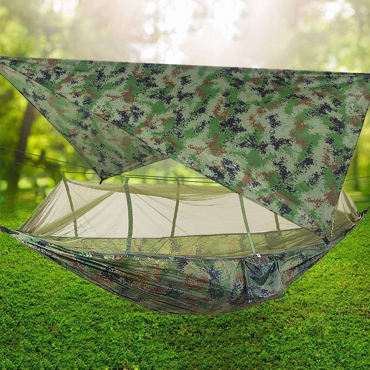 Camping Hammock with Net Single Hammock with House-Like Net- Easy Setup & Pack Lightweight Portable Backpacking Outdoor