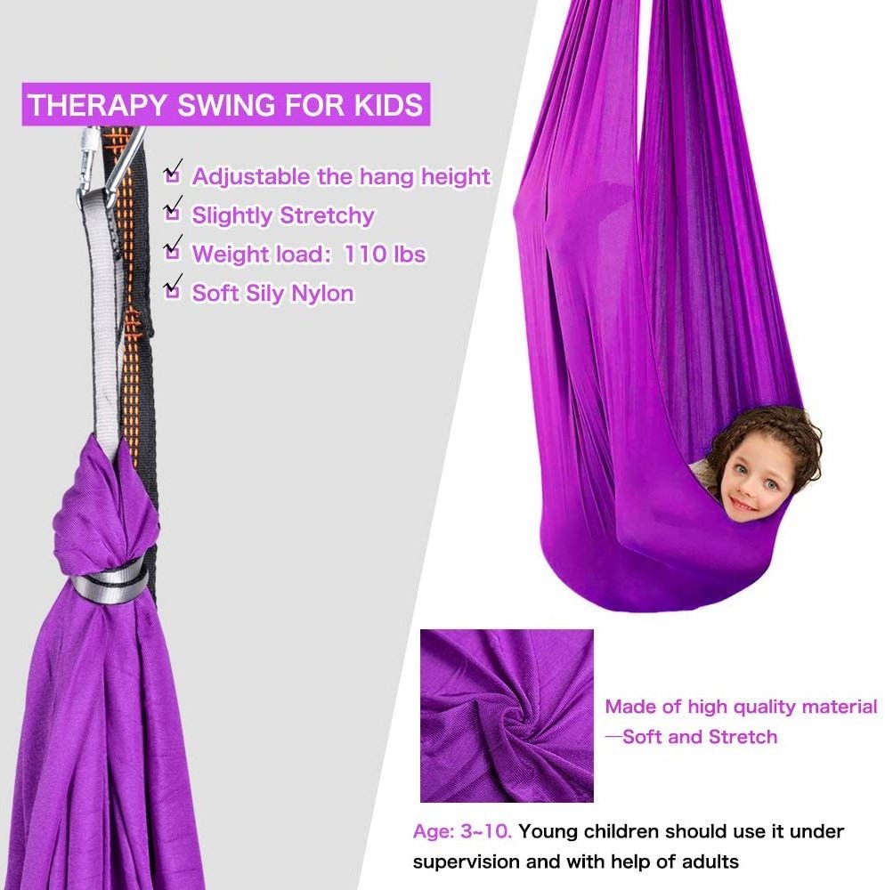 Manufacturer LOW MOQ  Silky Nylon Design for Kids Extension Straps and Mount Sensory Swing