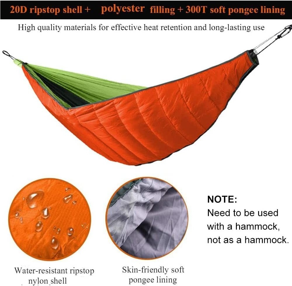 Underquilt for Single & Double Camping Hammocks, Lightweight Portable Top Warm 4 Season Winter Under Quilt for Outdoor