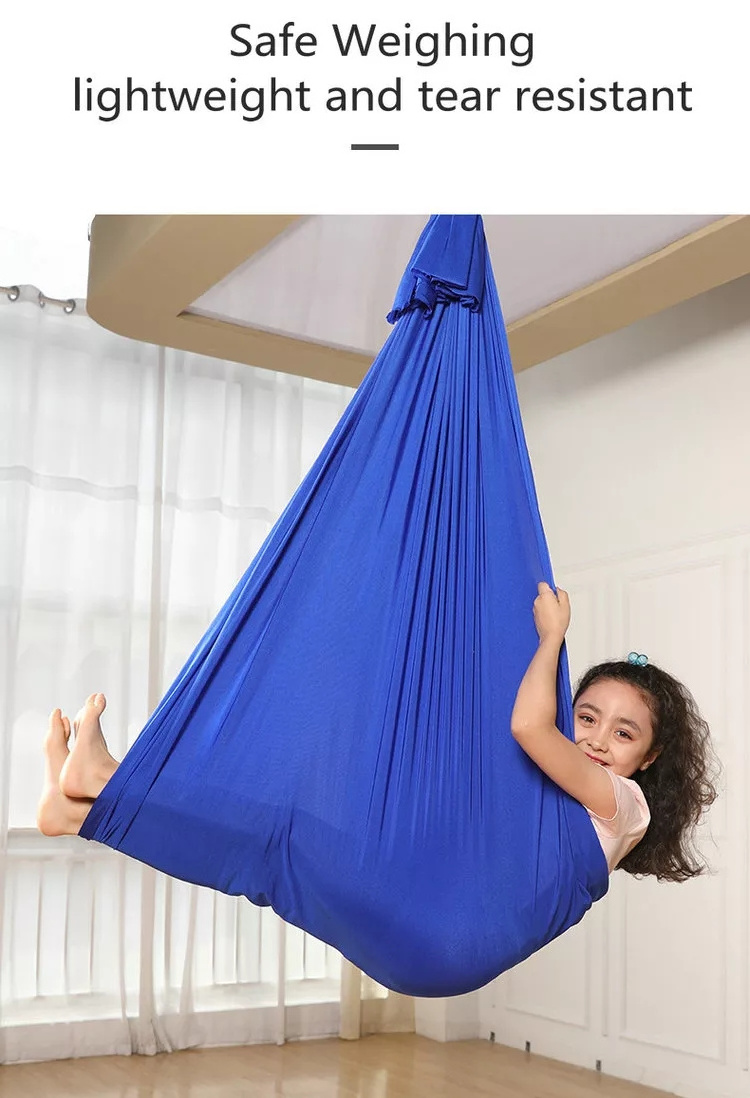 Factory wholesale kids sensory swing hammock yoga hammocks spandex deep pressure therapy sensory swing hammock