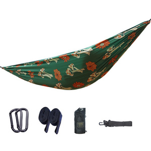 Camping Accessories Custom Logo Beach Gear Ultralight Fold 240T Polyester Pongee Outdoor Portable Hitch Tree Hammock Swing