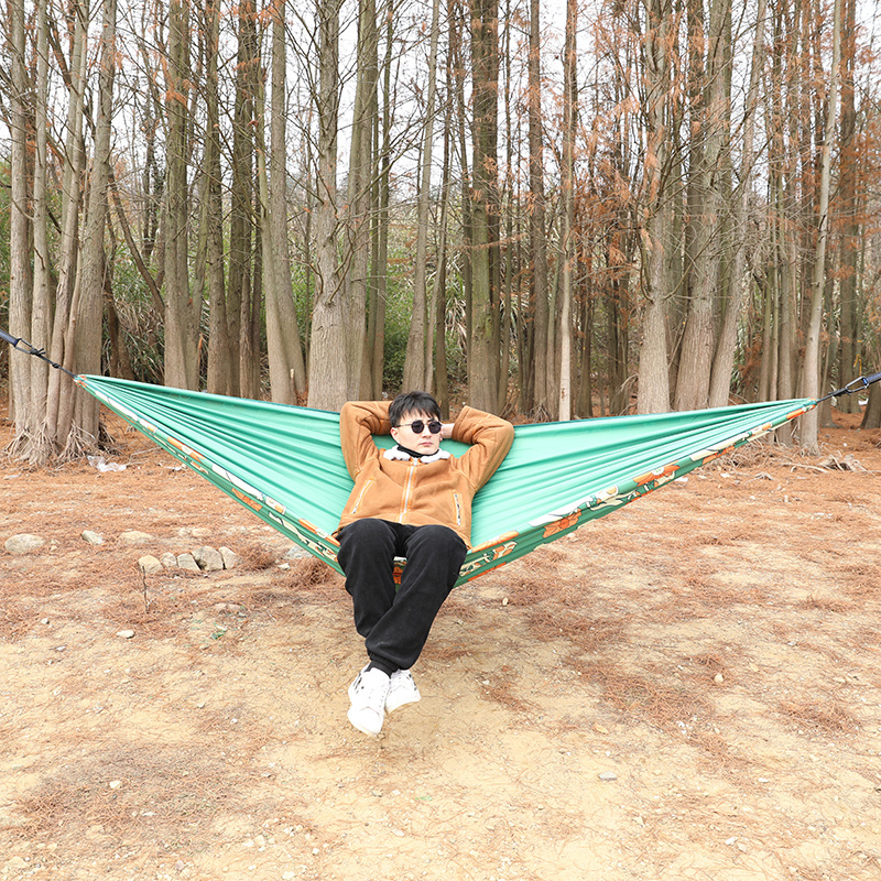 Camping Accessories Custom Logo Beach Gear Ultralight Fold 240T Polyester Pongee Outdoor Portable Hitch Tree Hammock Swing