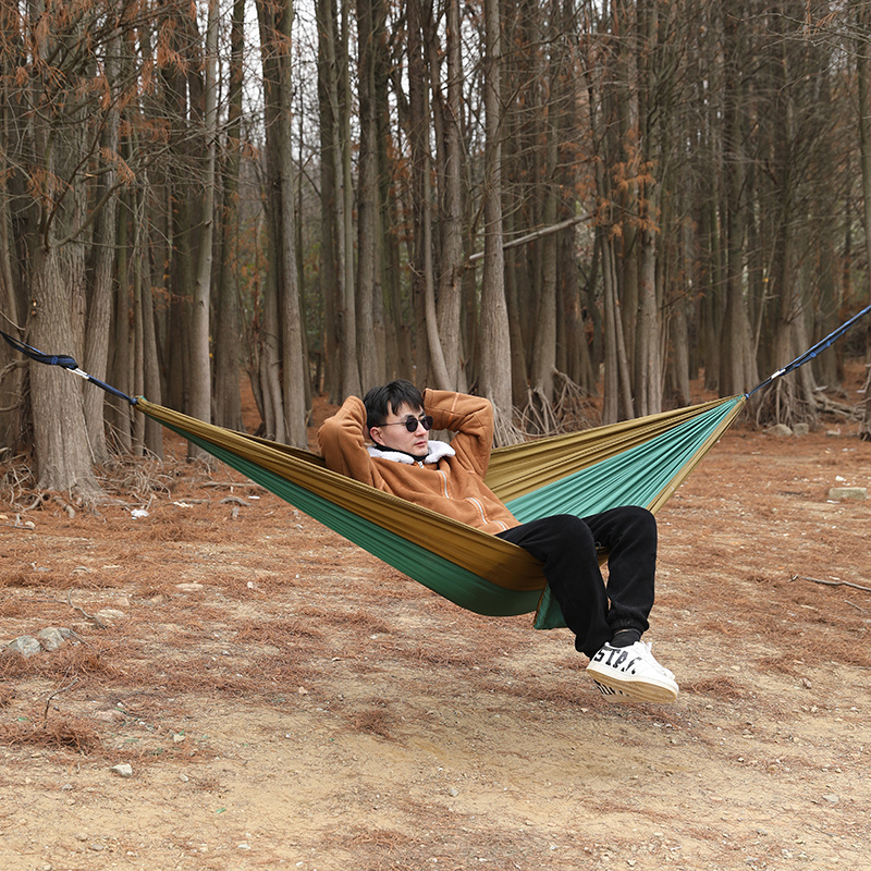 Wholesale OEM Lightweight Single 1 Person Outdoor Camping Portable Hammock For Hiking Garden