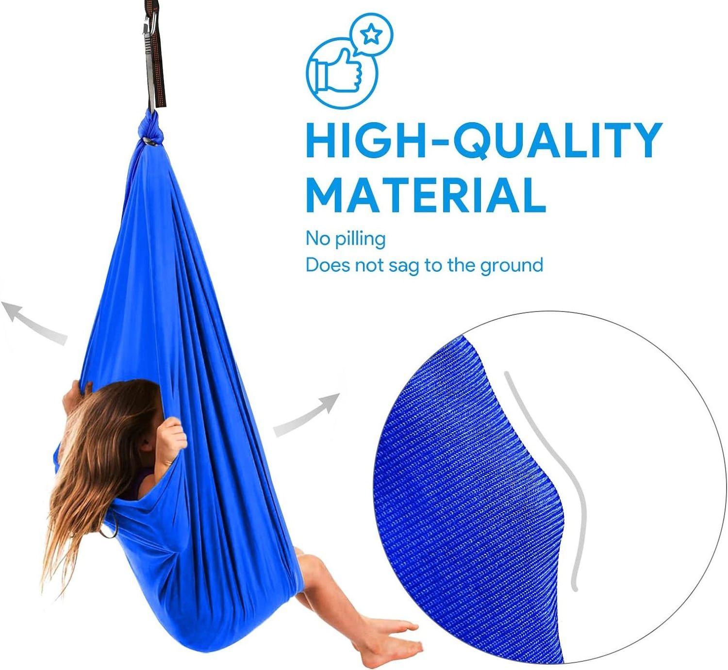 Sensory Swing Therapy Swing for Kids & Adults Cuddle Indoor Outdoor Hammock for Child Autism ADHD Anxiety Pod Chair