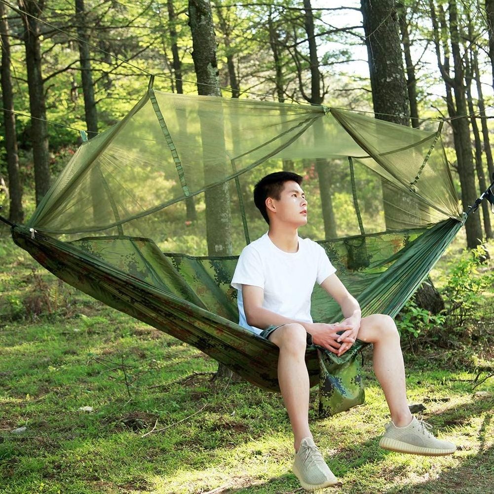 Camping Hammock with Net Single Hammock with House-Like Net- Easy Setup & Pack Lightweight Portable Backpacking Outdoor