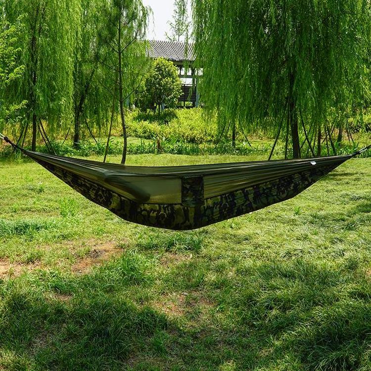 Factory Sell  Camouflage Camo Nylon Outdoor Camping Portable Hammock For Hiking Travel Park