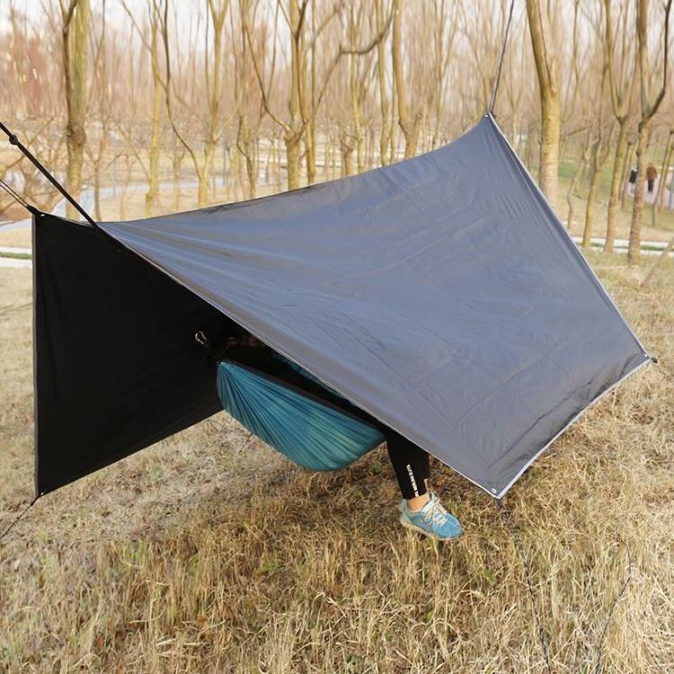 Single Portable Hammocks With Rainfly Tarp Shelter Rain  Lightweight Nylon Hammocks For Backpacking  Beach Backyard Patio Hiking