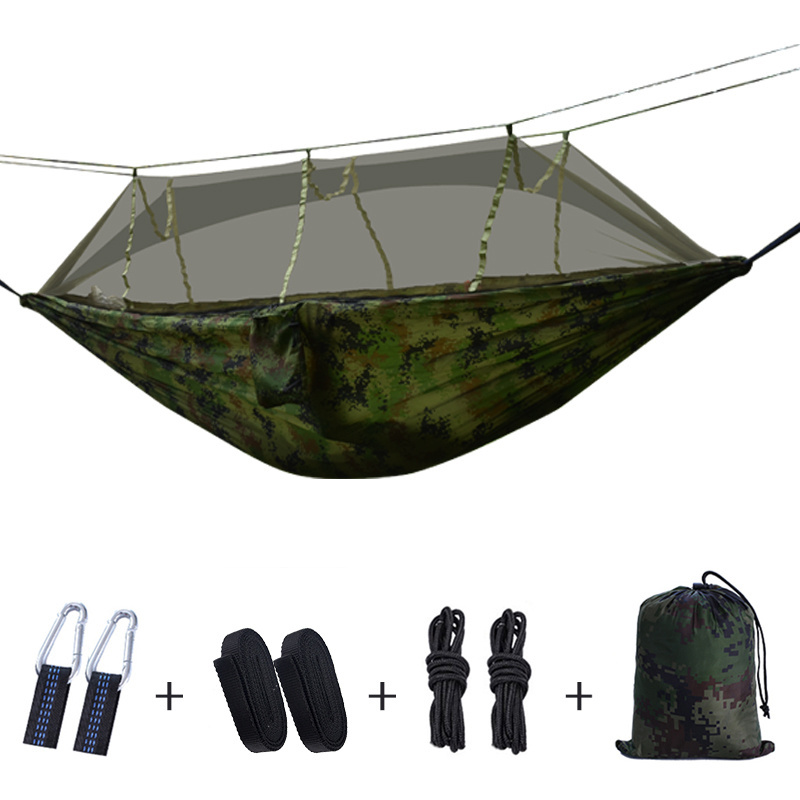 LOW MOQ Fast Delivery Custom Mosquito Net Camping Hammock Outdoors Factory Portable Hammock