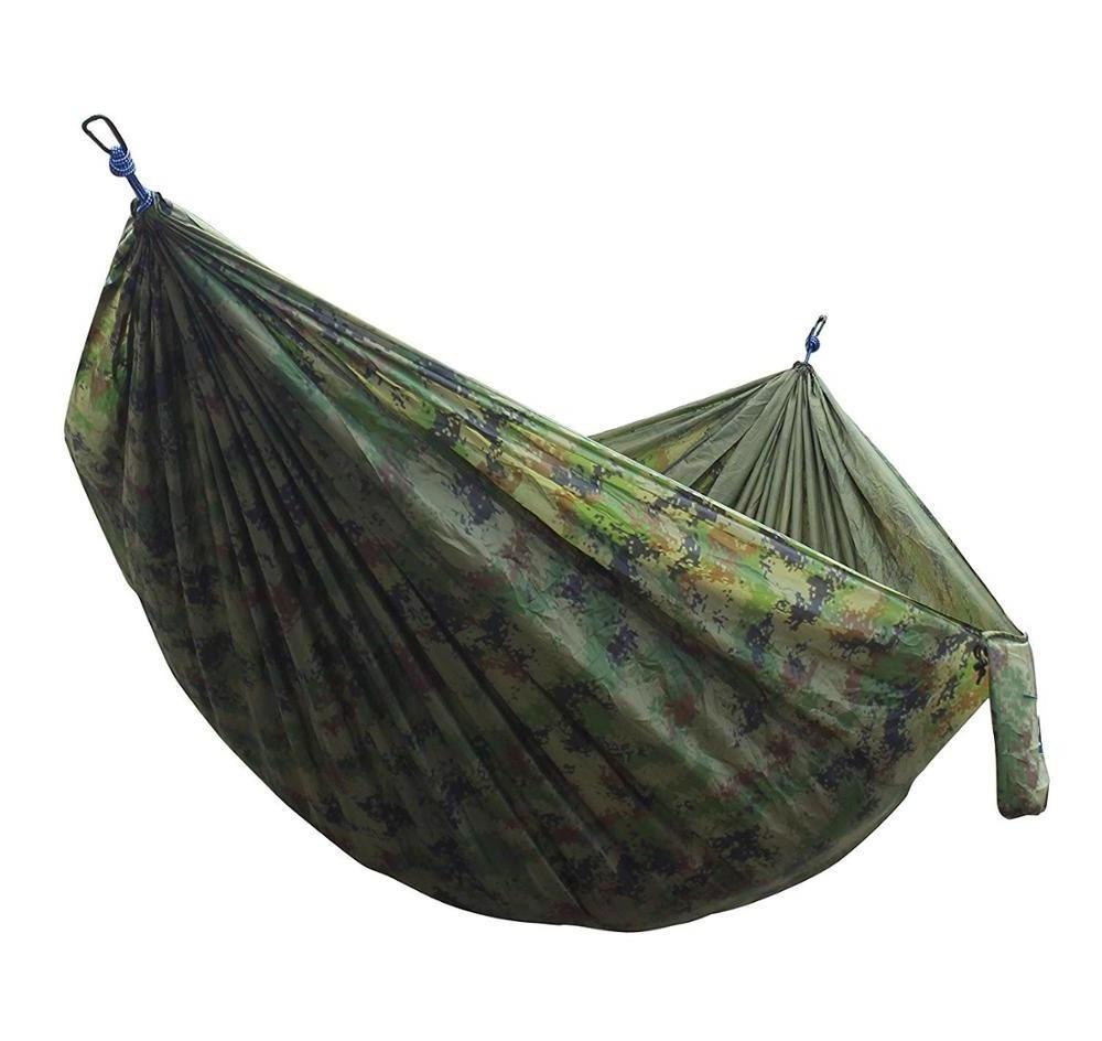 OEM Size Camo Camping Hammock For Travel Portable Anti-Fade Nylon Single & Double Hammock