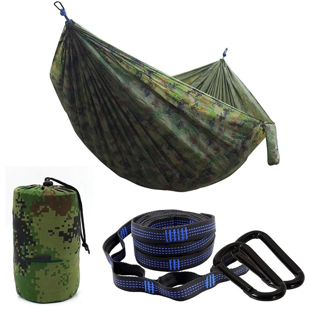 OEM Size Camo Camping Hammock For Travel Portable Anti-Fade Nylon Single & Double Hammock