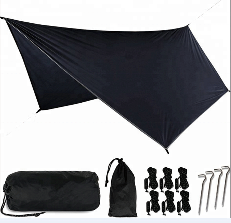 Wholesale In Stock Waterproof Sun Protection Sunshade Rain Fly Tent Hammock Shelter Camping Tarp