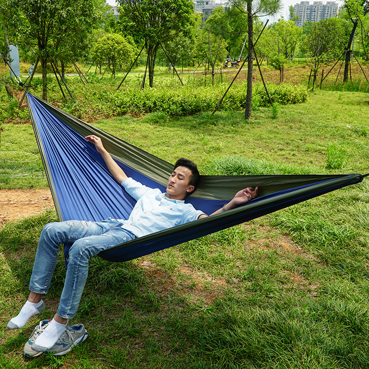 Factory Direct Sales Easy To Pack For Travel Ripstop Nylon Parachute Single Person Hammock