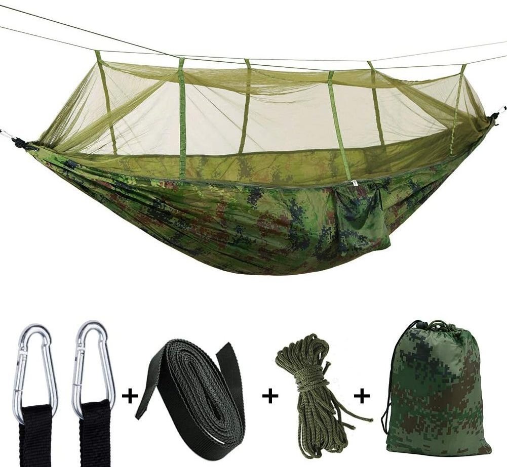 Camping Hammock with Net Single Hammock with House-Like Net- Easy Setup & Pack Lightweight Portable Backpacking Outdoor